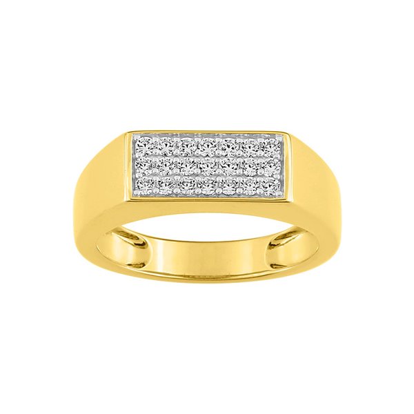 Bague oxyde(s) de zirconium Or Jaune 375 rhodiée