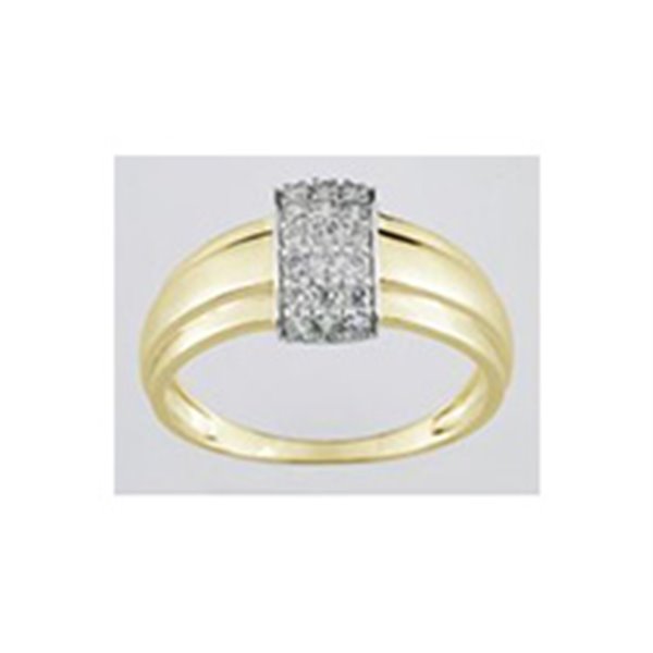 Bague diamant 0.27ct Or Jaune 375 rhodiée