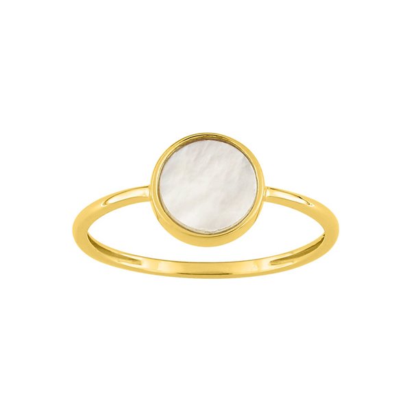 Bague nacre Or Jaune 375
