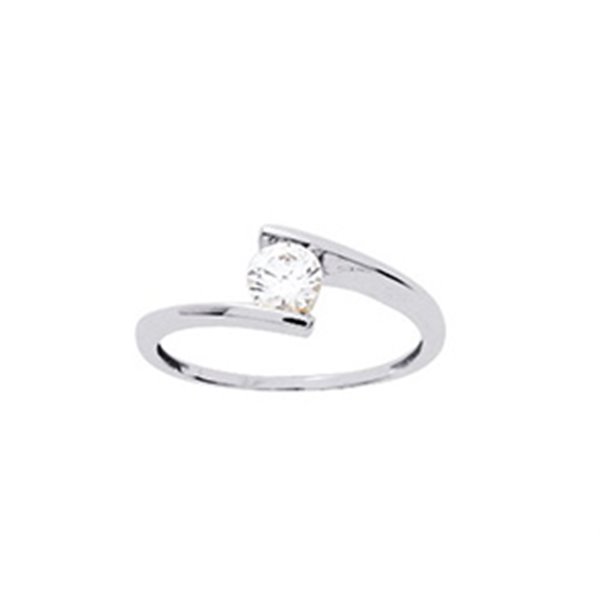 Bague oxyde(s) de zirconium Or Blanc 375