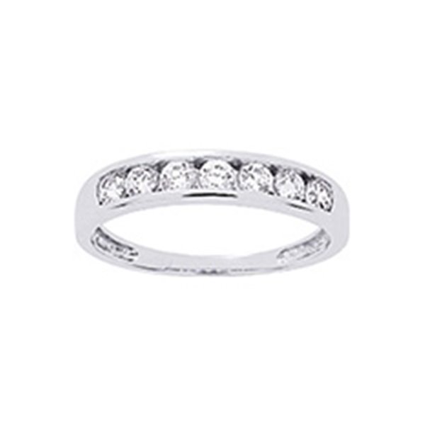 Bague oxyde(s) de zirconium Or Blanc 375