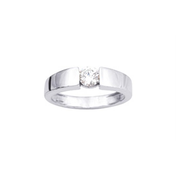 Bague oxyde(s) de zirconium Or Blanc 375