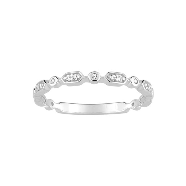 Bague diamant 0.07ct Or Blanc 375