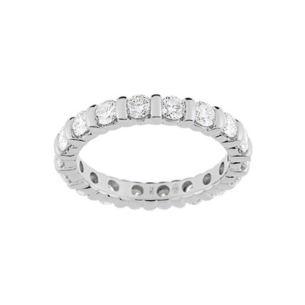 Alliance tour-complet diamant 1.80ct P1P2 Or Blanc 750