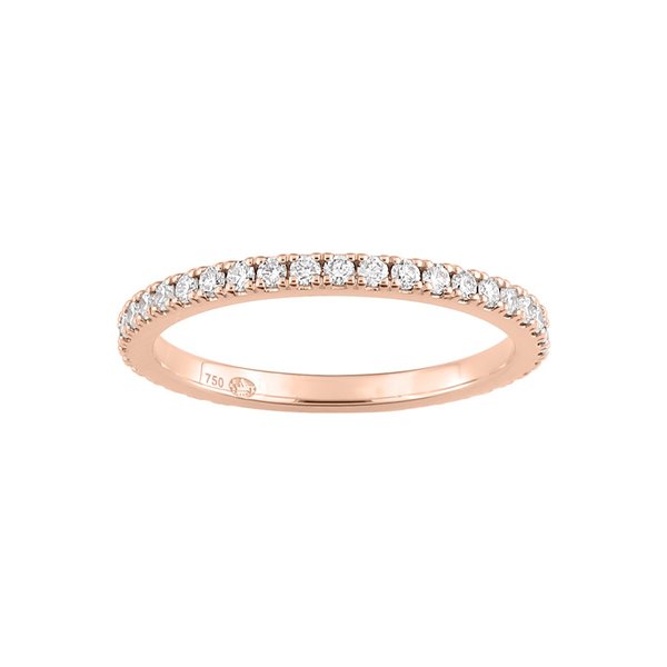 Alliance tour-complet diamant 0.52ct Or Rose 750