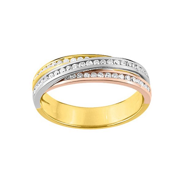 Alliance croisée 53 diamant 0.32ct 3 Ors 375