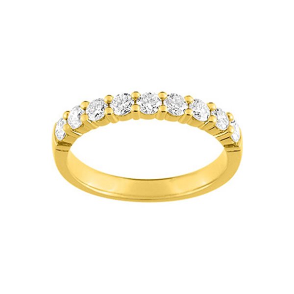 Alliance classique 9 diamants 0.75ct Or Jaune 750