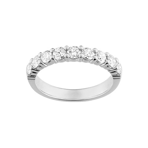 Alliance demi 9 diamants 1ct Or Blanc 750