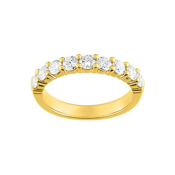 Alliance classique 9 diamants 1ct Or Jaune 750