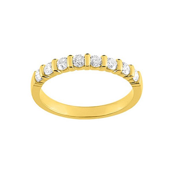 Alliance classique 8 diamants 0.50ct Or Jaune 750