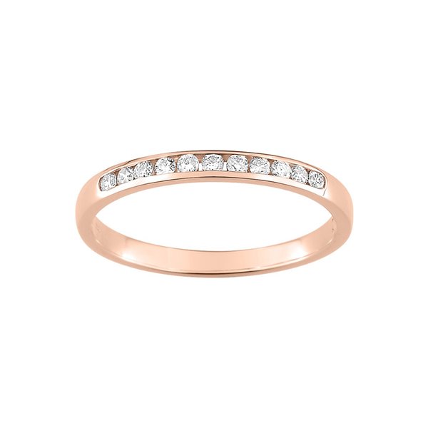 Alliance demi diamant 0.15ct Or Rose 750