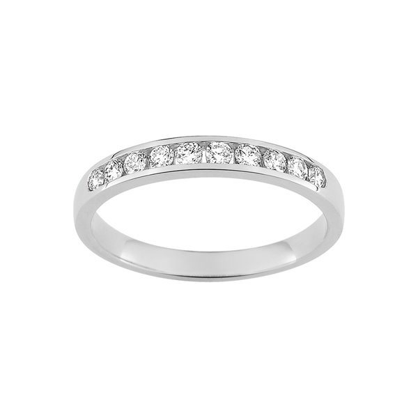 Alliance demi diamant 0.30ct Or Blanc 750