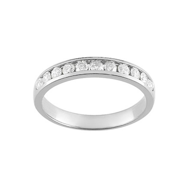 Alliance demi diamant 0.50ct Or Blanc 750