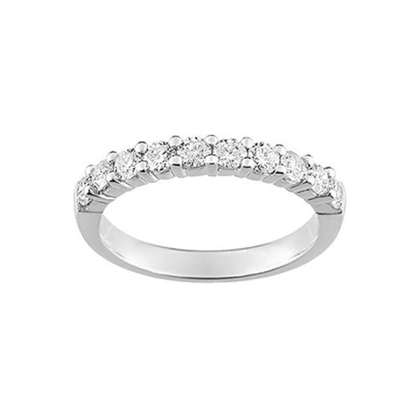 Alliance classique 10 diamants 0.65ct Or Blanc 750
