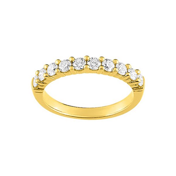 Alliance classique 10 diamants 0.65ct Or Jaune 750