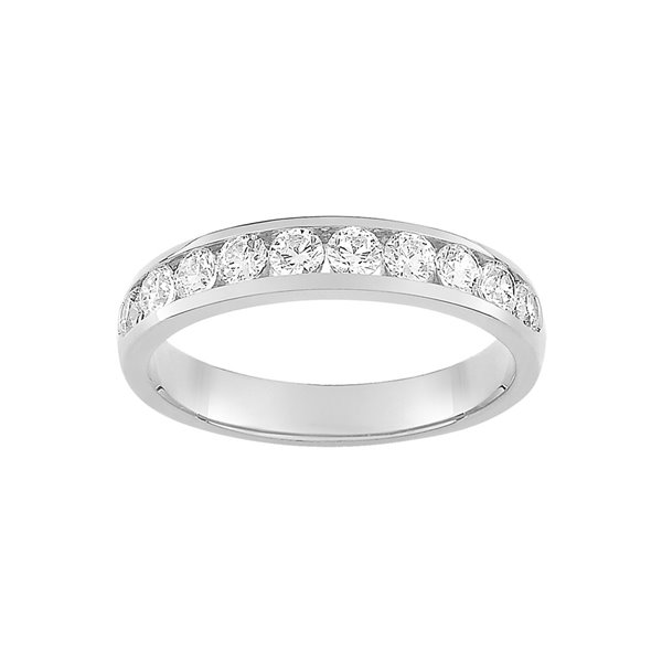 Alliance demi diamant 0.60ct Or Blanc 750