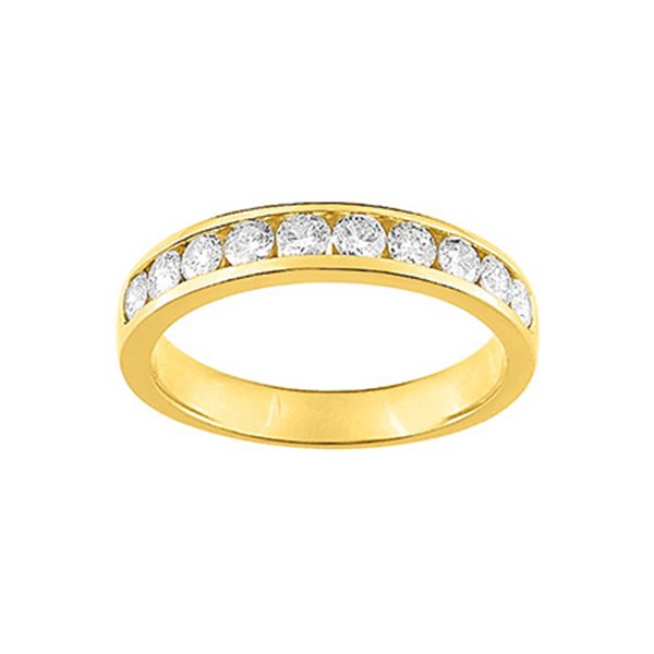 Alliance demi 10 diamants 0.60ct Or Jaune 750
