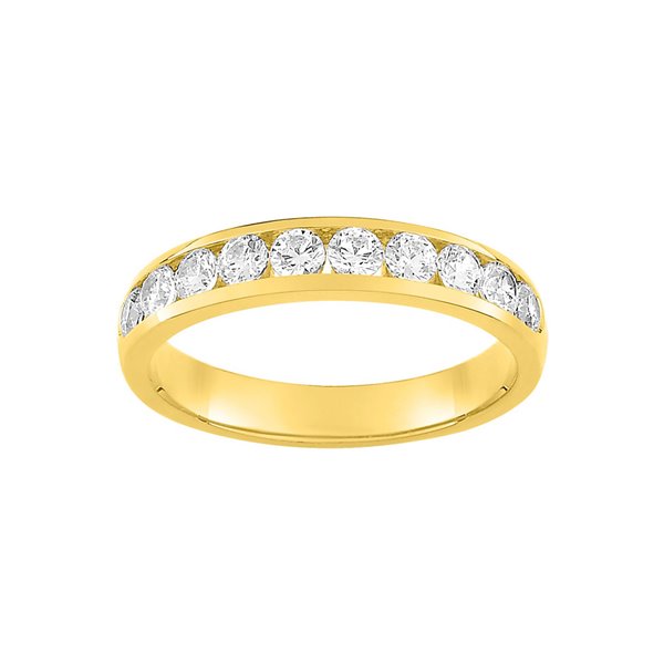 Alliance demi diamant 0.60ct Or Jaune 750