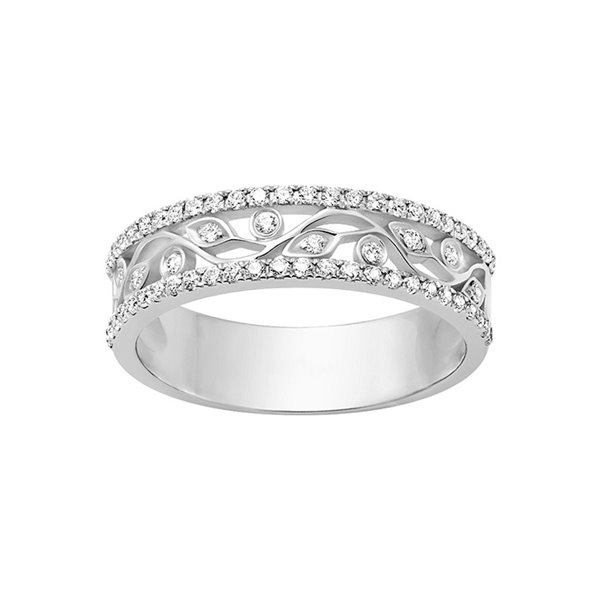 Alliance Feuillage diamants 0.27ct en Or Blanc 750