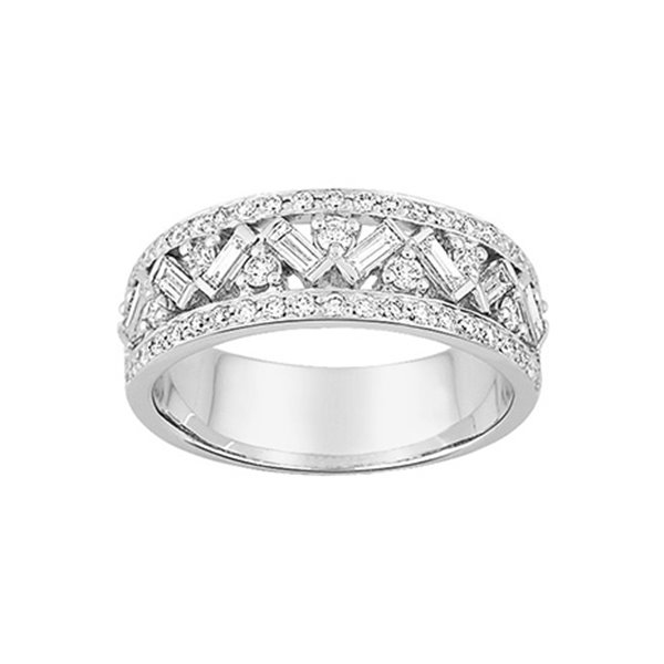 Alliance moderne 59 diamants 0.85ct Alt Or Blanc 750