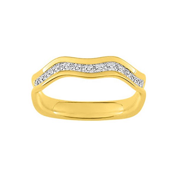 Alliance.grain 14 diamant 0.08ct Or Jaune et blanc Or 750