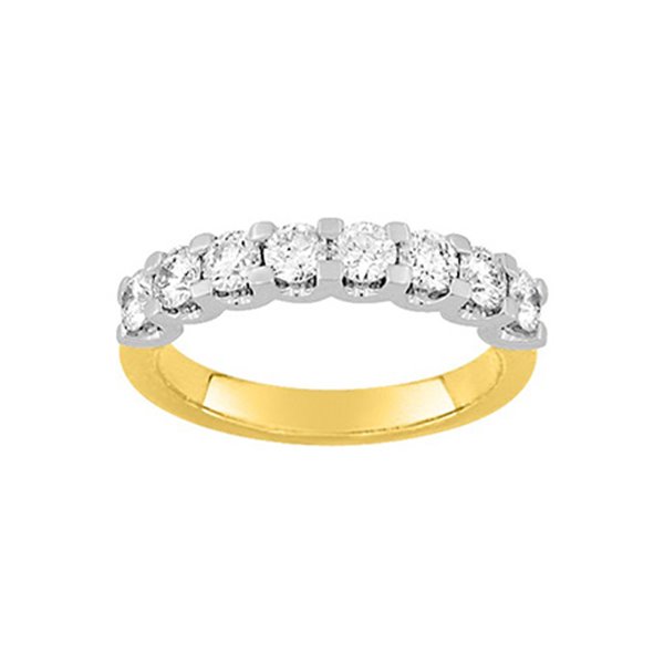 Alliance classique 8 diamants 1.00ct Or Jaune et blanc Or 750
