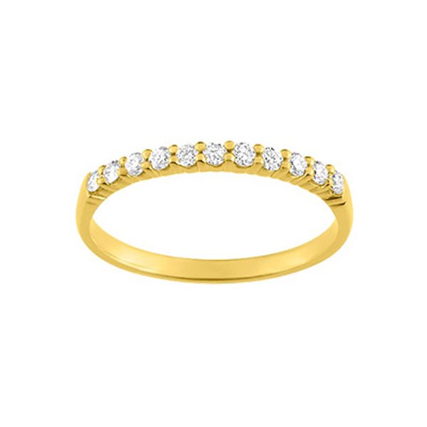 Alliance demi diamant 0.20ct Or Jaune 750