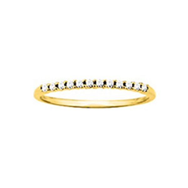 Alliance demi diamant 0.13ct Or Jaune 375