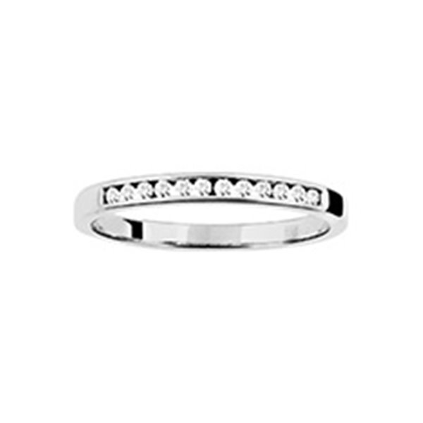 Alliance demi diamant 0.13ct Or Blanc 375