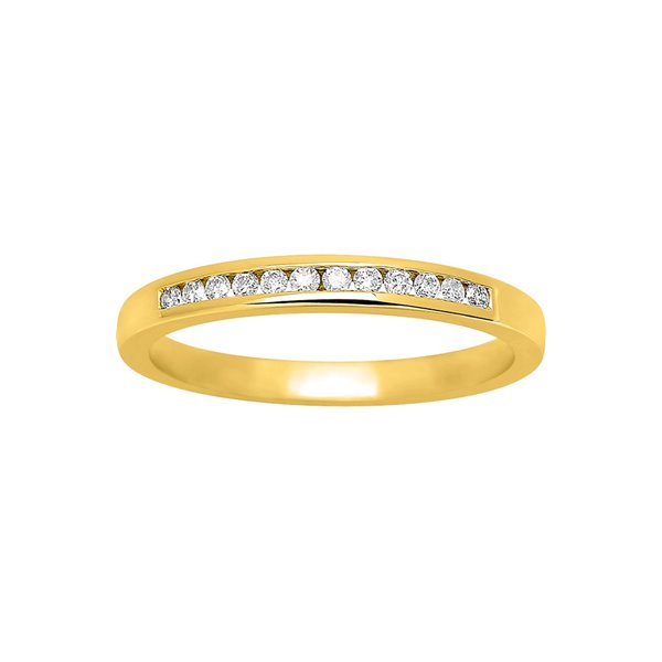 Alliance demi diamant 0.12ct Or Jaune 750