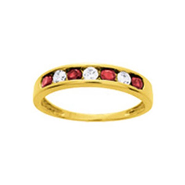 Demi-alliance rubis oxyde(s) de zirconium Or 750