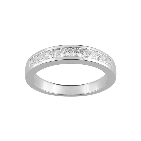 Alliance demi diamant 0.74ct Or Blanc 750