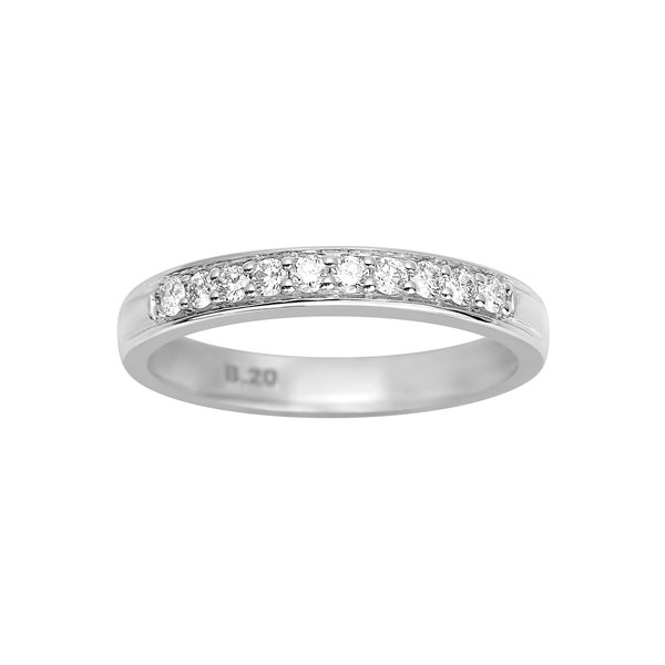 Alliance Demi-Rêve diamants 0.20ct en Or Blanc 750