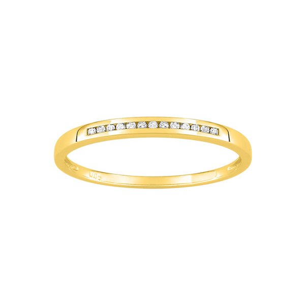 Alliance demi diamant 0.06ct Or Jaune 375