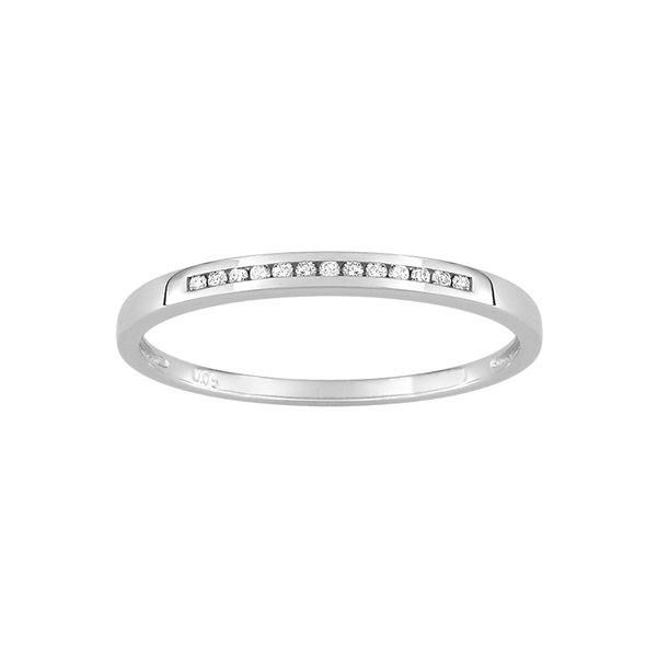 Alliance demi diamant 0.06ct Or Blanc 375