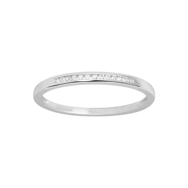 Alliance demi diamant 0.05ct Or Blanc 750