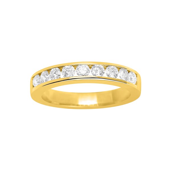 Alliance demi diamant 0.60ct Or Jaune 750