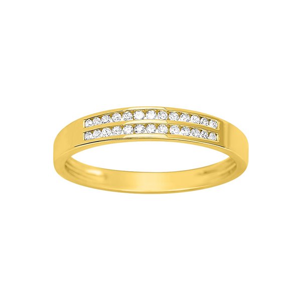 Alliance 2 Demi-Rêve diamants 0.12ct en Or Jaune 750