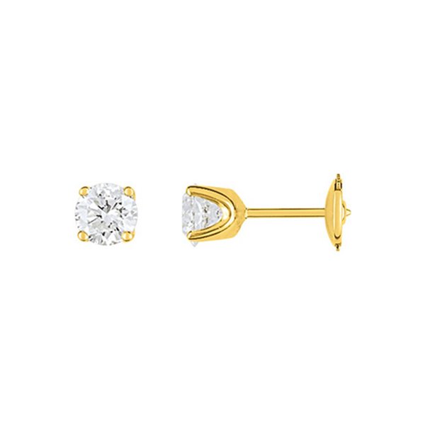 Boucles d'oreilles clou diamant 0.60 Or Jaune 750