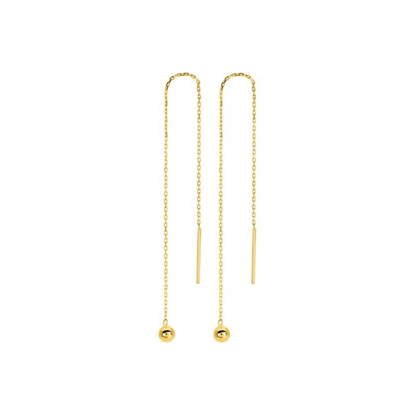 Boucles d'oreilles traversantes Or Jaune 375