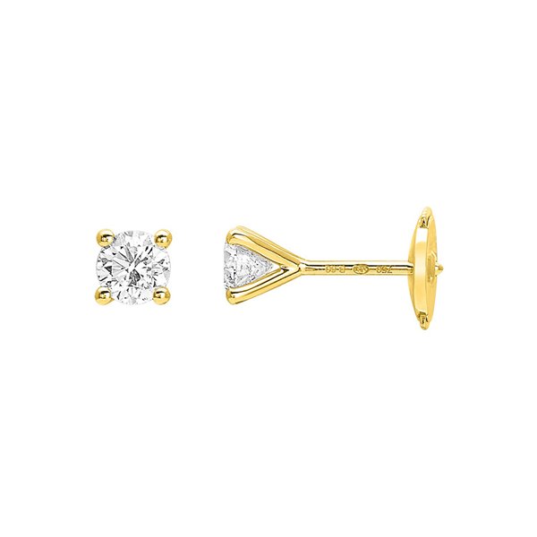 Boucles d'oreilles clou diamant 0.60ct Or Jaune 750