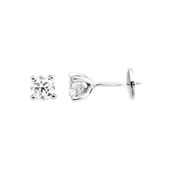 Boucles d'oreilles clou diamant 0.90ct Or Blanc 750