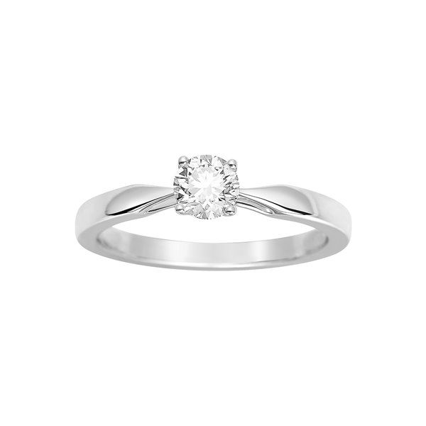 Solitaire diamant 0.45ct Or Blanc 750