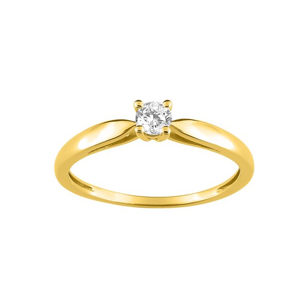 Solitaire diamant 0.15ct Or Jaune 750