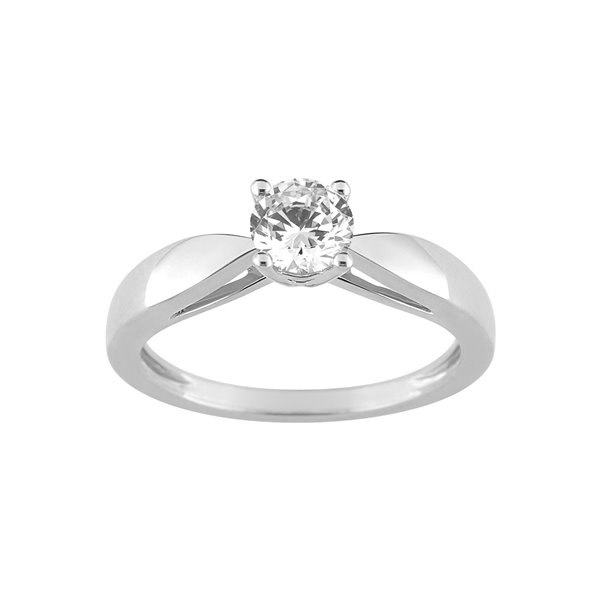 Solitaire diamant 0.50ct Or Blanc 750