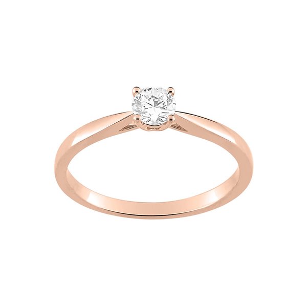 Solitaire diamant 0.30ct Or Rose 750