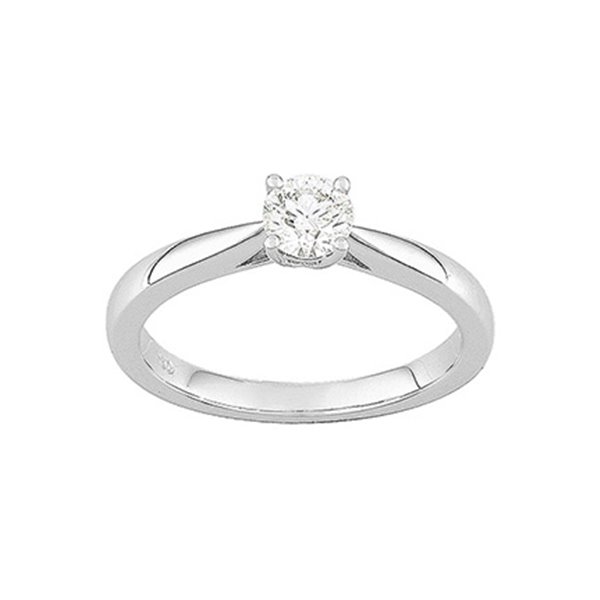 Solitaire diamant 0.4ct Or Blanc 750