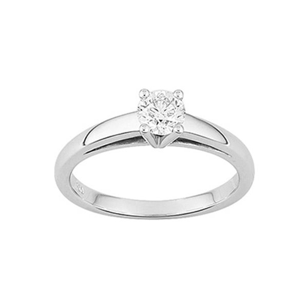 Solitaire diamant 0.4ct Or Blanc 750