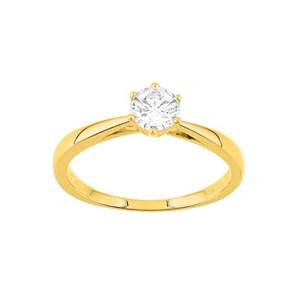 Solitaire diamant 0.4ct Or Jaune 750