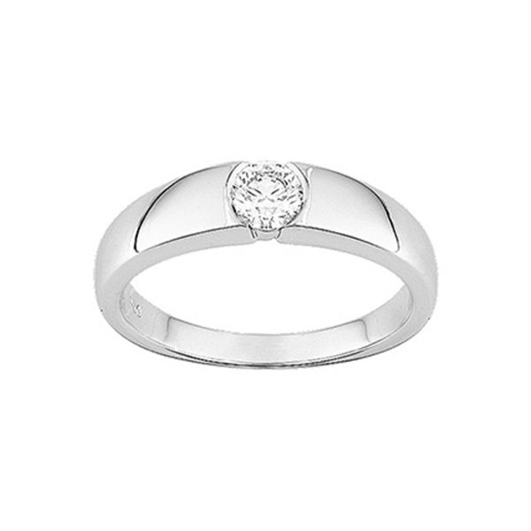 Solitaire diamant 0.3ct Or Blanc 750